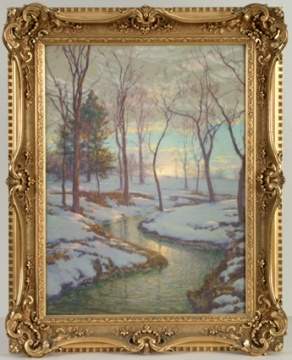 Walter Launt Palmer - (American, 1854-1932) "Winter's Wane" 
